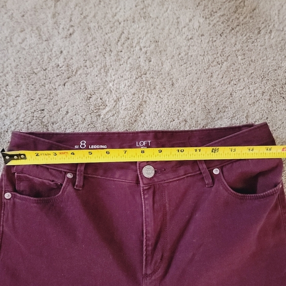 2/$20 LOFT Burgundy Legging Pants 8 - Picture 7 of 10